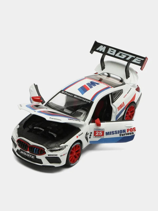 BMW M8 GTE Metal car WHITE 1:24 Scale 7262493474906 – Diecast kerala